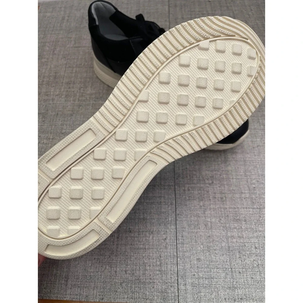 EVERLANE Leather Suede Court Sneaker Black Trainer Shoes Mens Size 11 NEW Casual